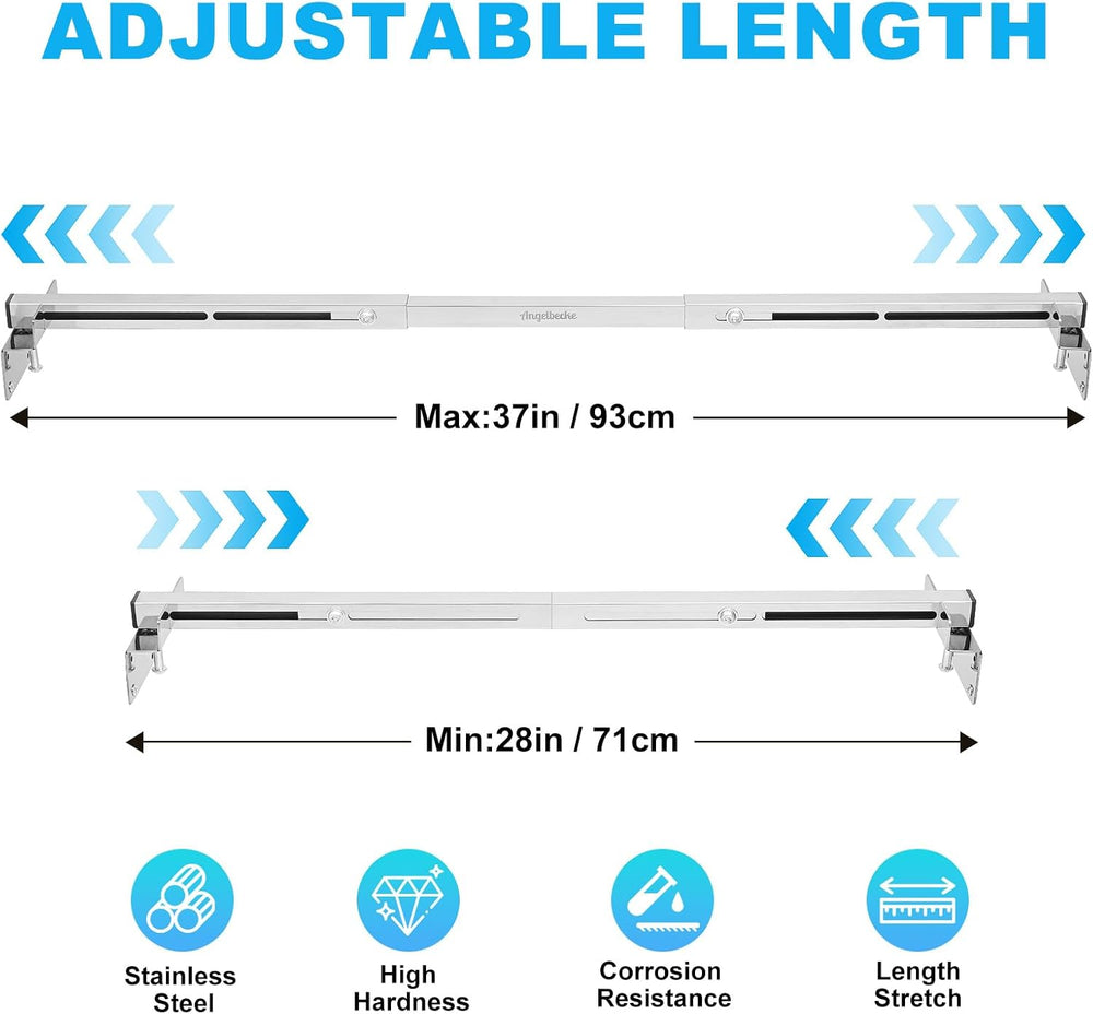 2-Pack Undermount Sink Support Brackets (Telescopic Adjustable 28"-37&qu...