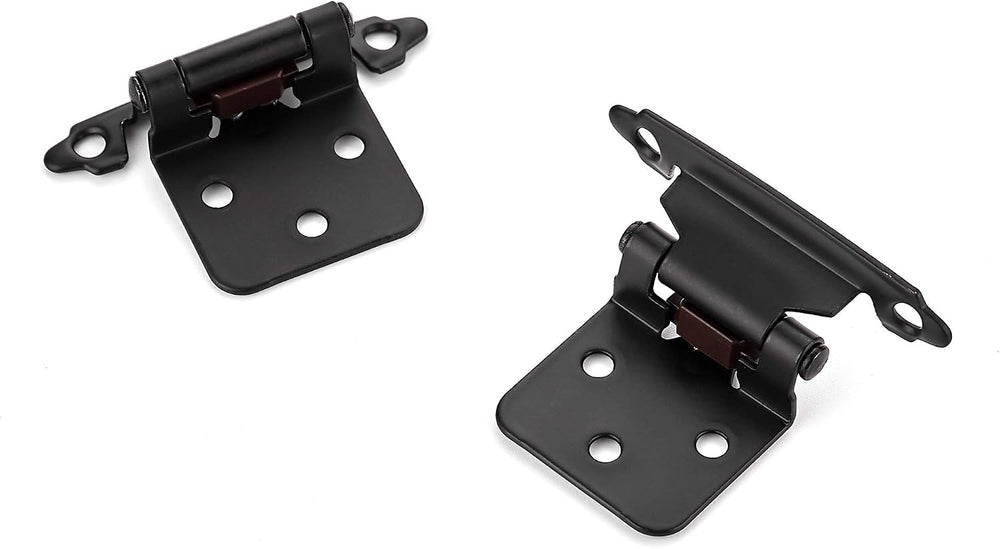 Ravinte Matte Black Cabinet Hinges, 1/2 Inch Overlay, 60 Pack (30 Pairs)