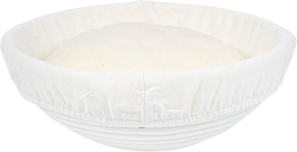 Restaurantware Round Natural Rattan Banneton Proofing Basket, 10 Pack