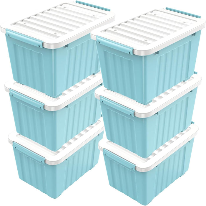 Nazhura 97 Quart Plastic Storage Bin, Stackable and Nestable Storage Boxes