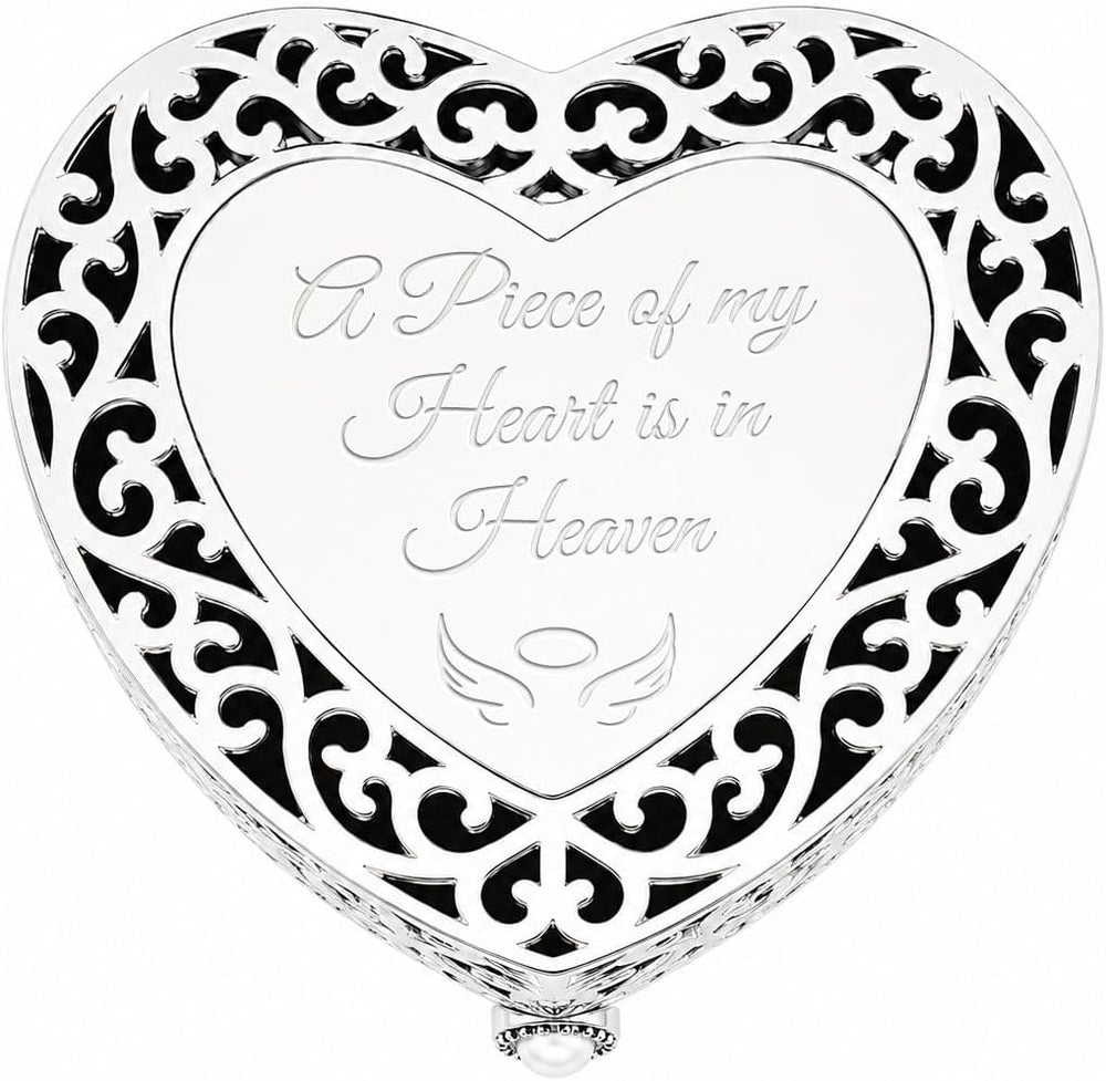 Cherished Moments Memorial Filigree Heart Jewelry Box, Sympathy Gift