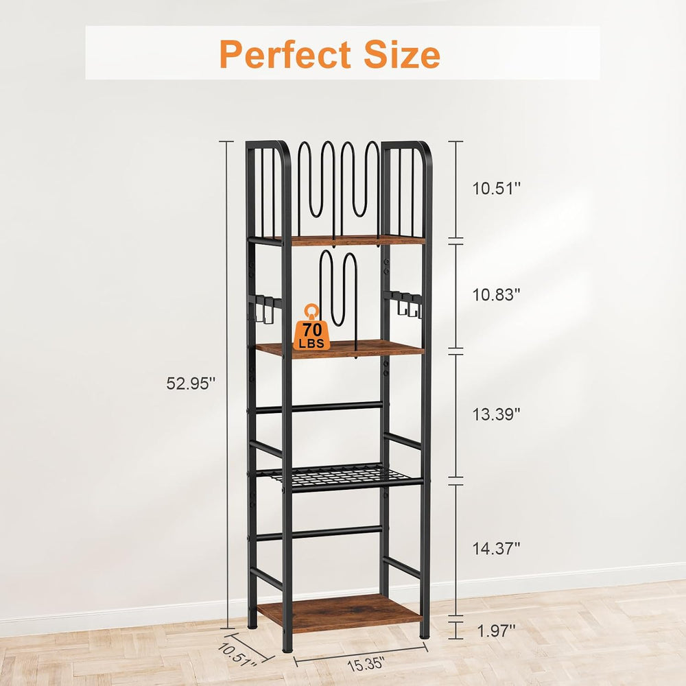 Snughome Towel Rack Free Standing 4-Tier M-Shaped Detachable Dividers, Metal ...