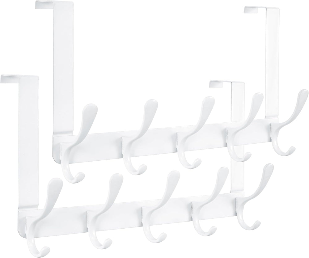 SKOLOO Over The Door Hook, Door Hanger Hooks for Hanging Clothes, Towels, Coa...