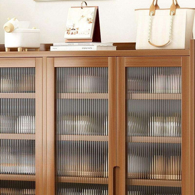 Wood Shoe Storage Cabinet with 8 Tiers, Shoe Storage Rack Closed Back, Free S...