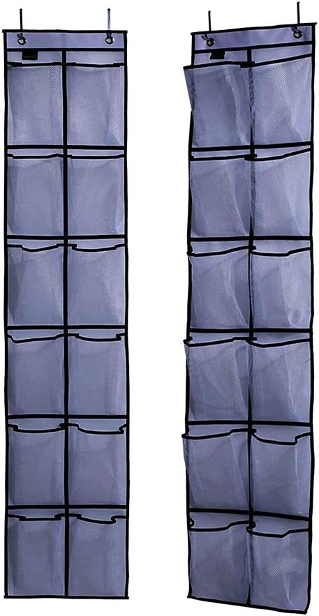 Shoe Hanging Bag Behind Door Non-Woven Storage Hanging Bag 12 Compartment Fin...