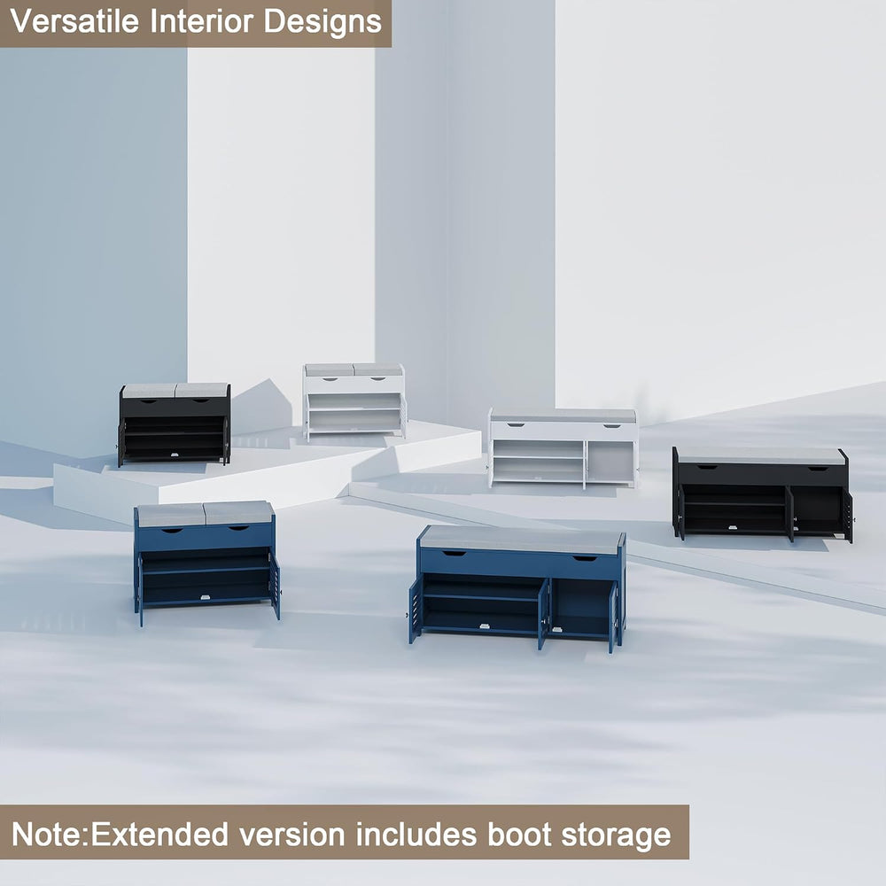 ChooChoo Shoe Storage Bench with Lift Top Storage & Cushioned Seats