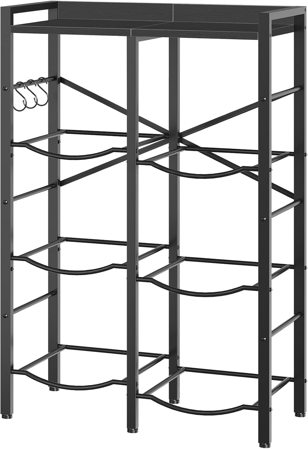 HOOBRO 5 Gallon Water Jug Holder 6 Bottles, Water Jug Rack, 3 Tier Water Bott...