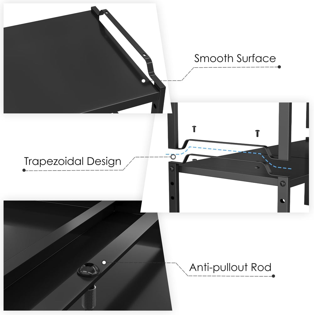 2 Pack 11” Depth Expandable Kitchen Cabinet Organizer Shelves, Metal Kitchen ...