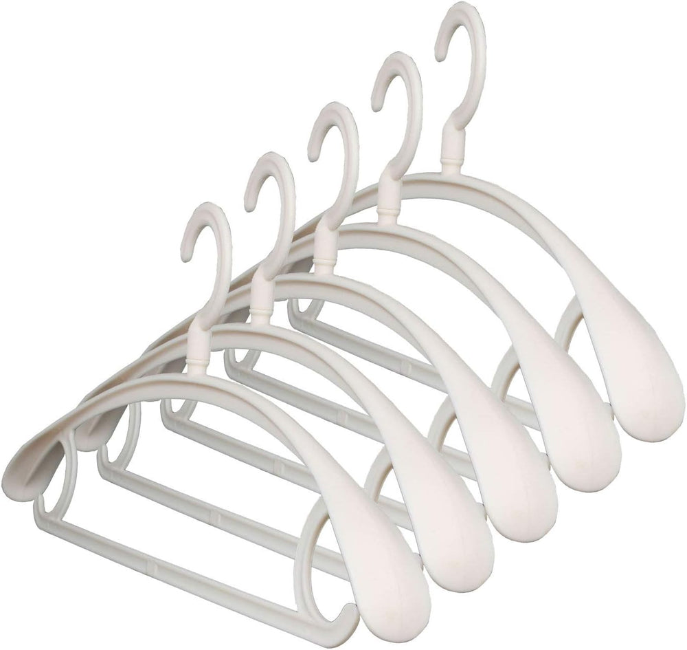 DEDU Plastic Clothes Hangers 20 Pack, Extra Thick Wide Shoulder Coat Hangers ...