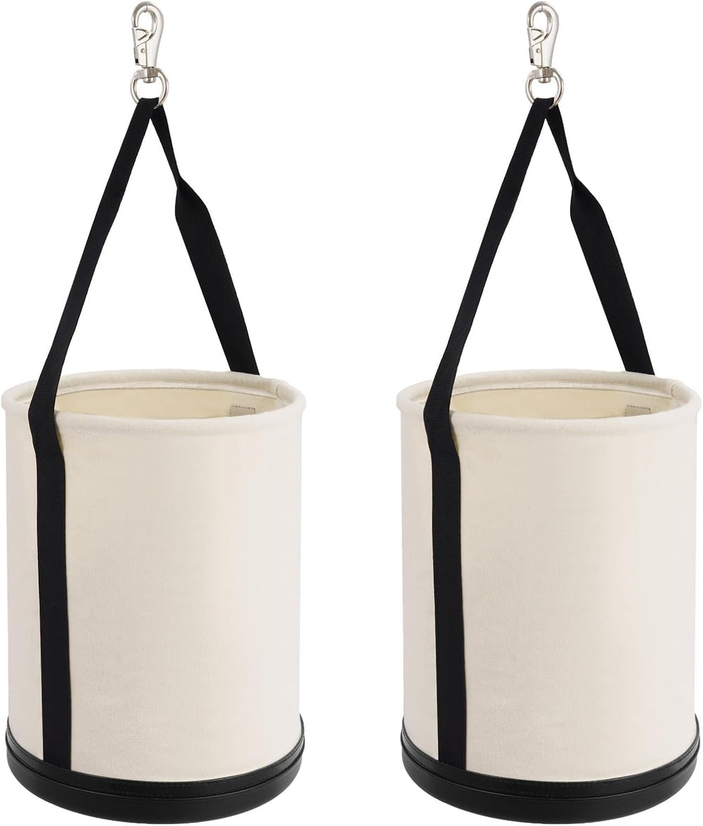 2 Pack Utility Canvas Tool Bucket 15" x 12" All Purpose Canvans Bag