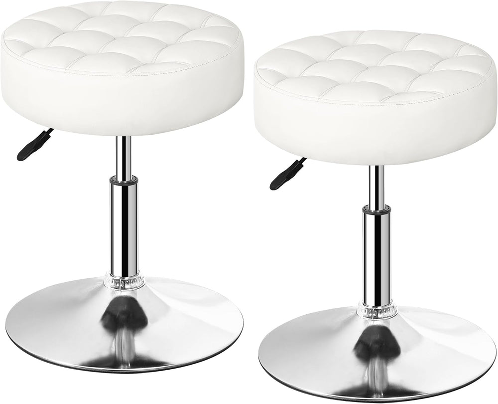 SUPER DEAL Set of 2 Vanity Stools for Makeup, Vanity Ottoman Chair with Adjus...