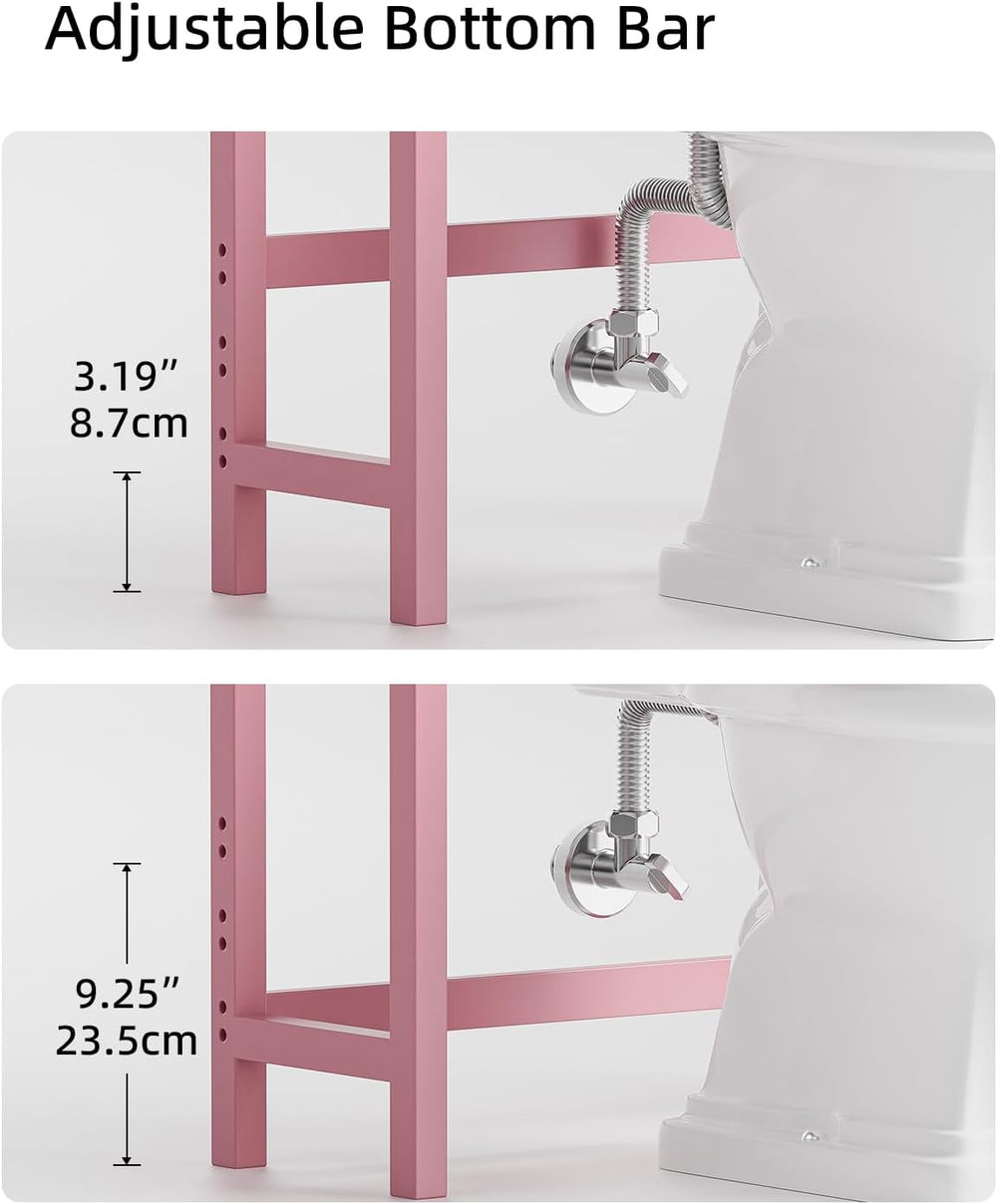 SMIBUY Bathroom Storage Shelf, Bamboo Over-The-Toilet Organizer Rack, Freesta...