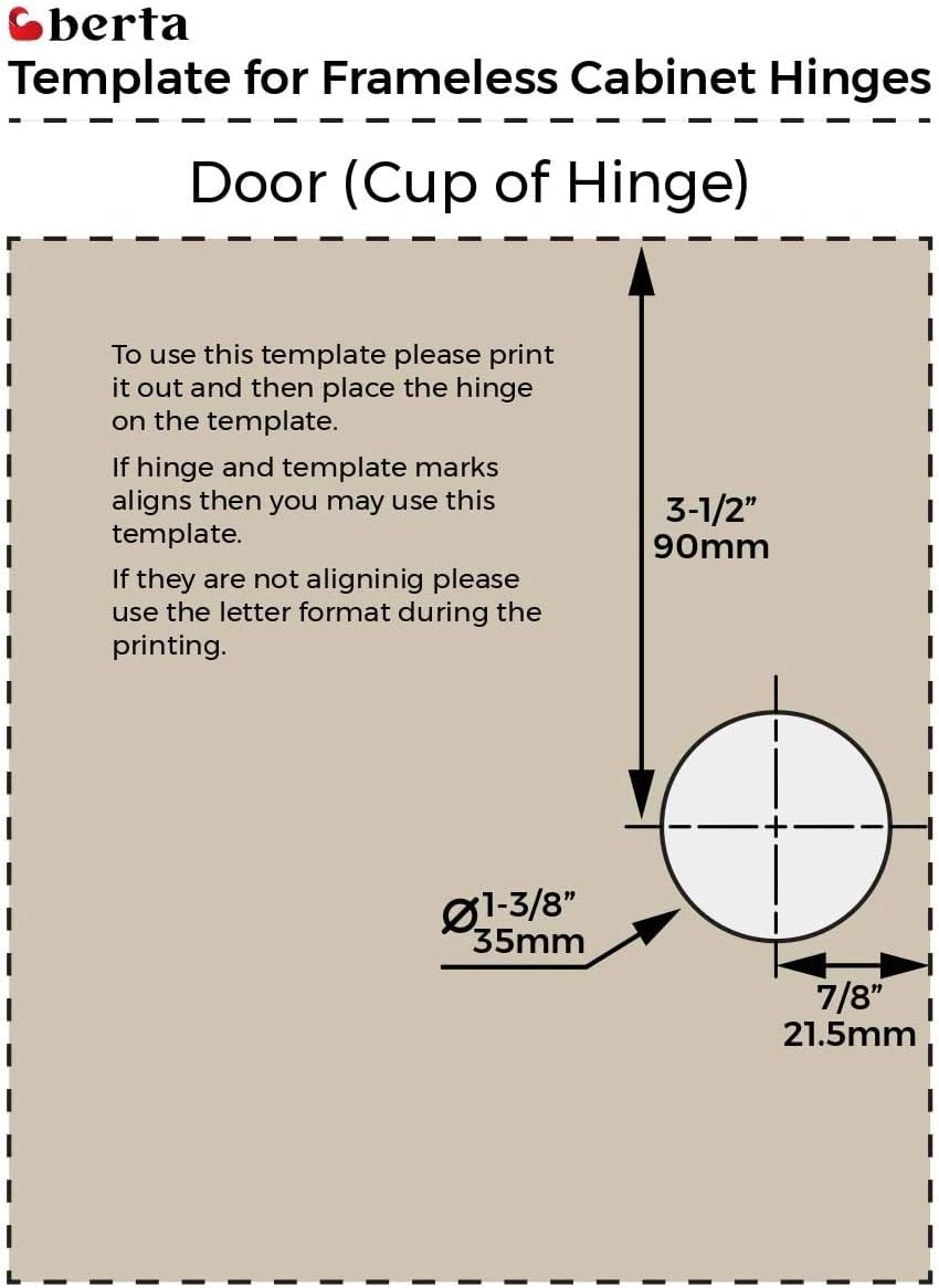 Berta, 40-Pack Full Overlay 110° Soft-Close Frameless Cabinet Hinges