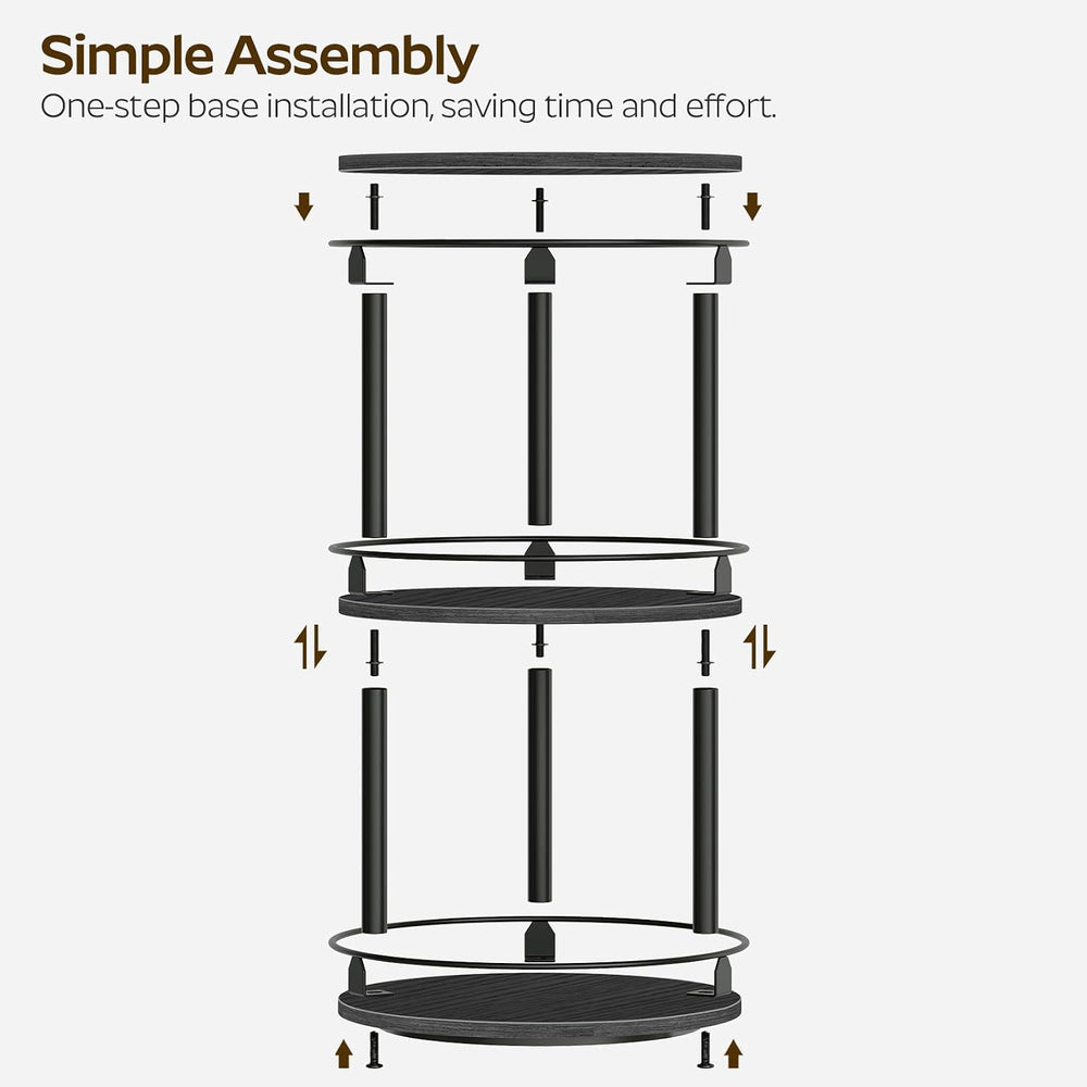 YATINEY Spice Rack, Set of 2 Lazy Susan Organizer, 3 Tier Turntable Organizer...