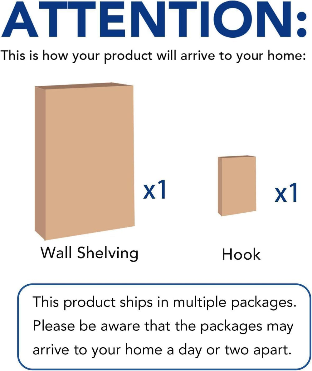 FLEXIMOUNTS 2-Pack 2x4ft Garage Shelving with Hooks, 600lbs Load, Black