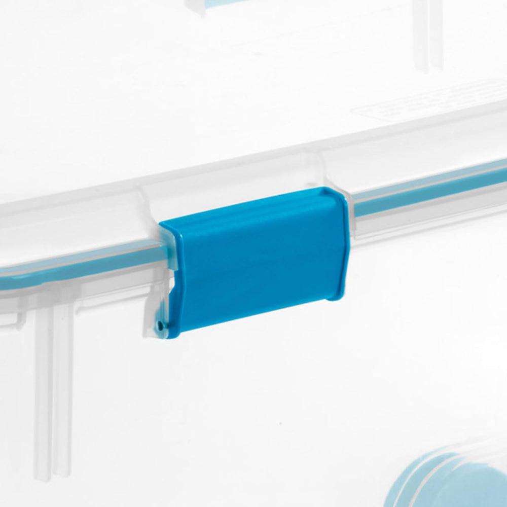 Sterilite 120 Qt Wheeled Gasket Box, Stackable Storage Bin with Latching Lid,...