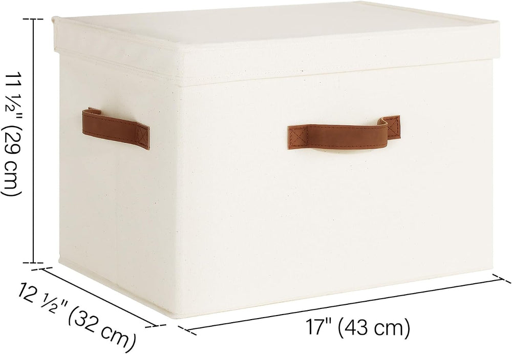 StorageWorks Fabric Storage Bins with Lids, Closet Storage Bins
