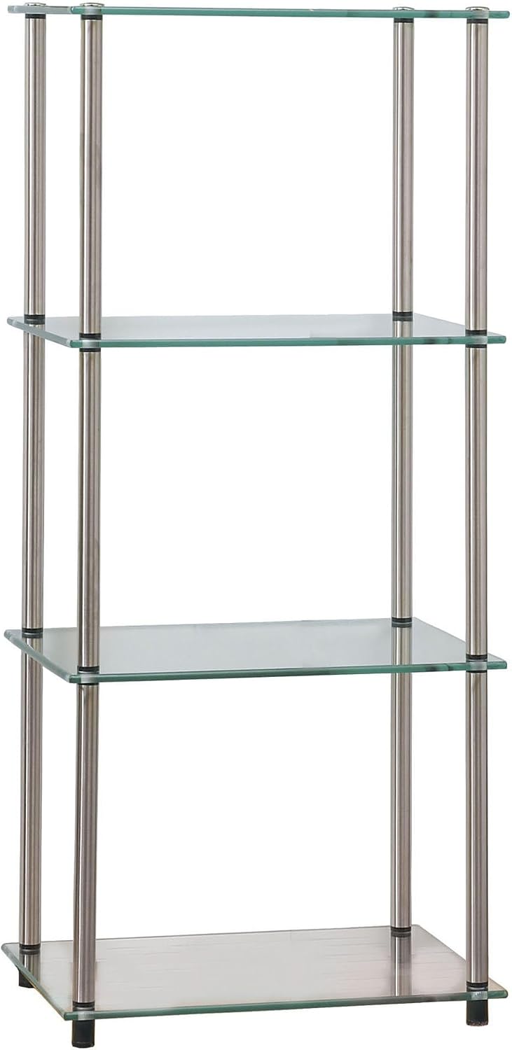 Convenience Concepts Designs2Go Classic Glass 4-Tier Tower 17.75" - Mode...