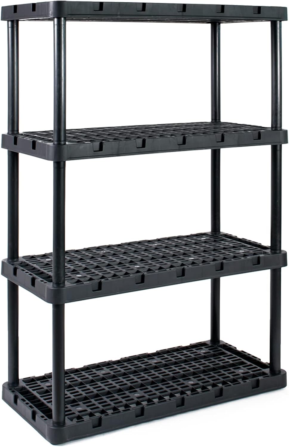 Gracious Living 4 Shelf Unit, Heavy-Duty Shelving Storage Rack for Home and G...