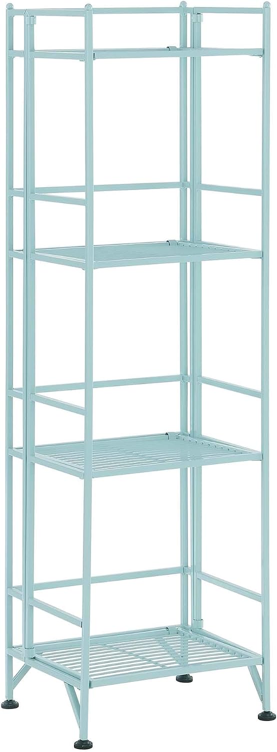 Convenience Concepts Xtra Storage 4-Tier Folding Metal Shelf, Seafoam, 13D x ...