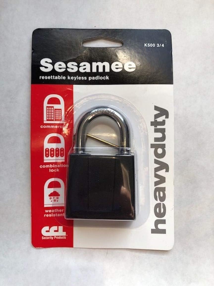 Sesamee K5003/4 4 Dial Bottom Resettable Combination Padlock with 1-Inch Hard...