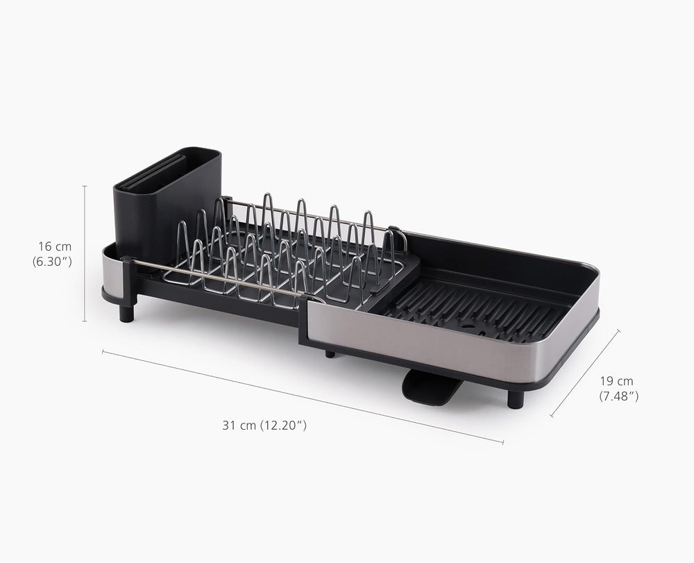 Joseph Joseph Extend Slim Steel Expandable Dish Drying Rack with Removable Cu...