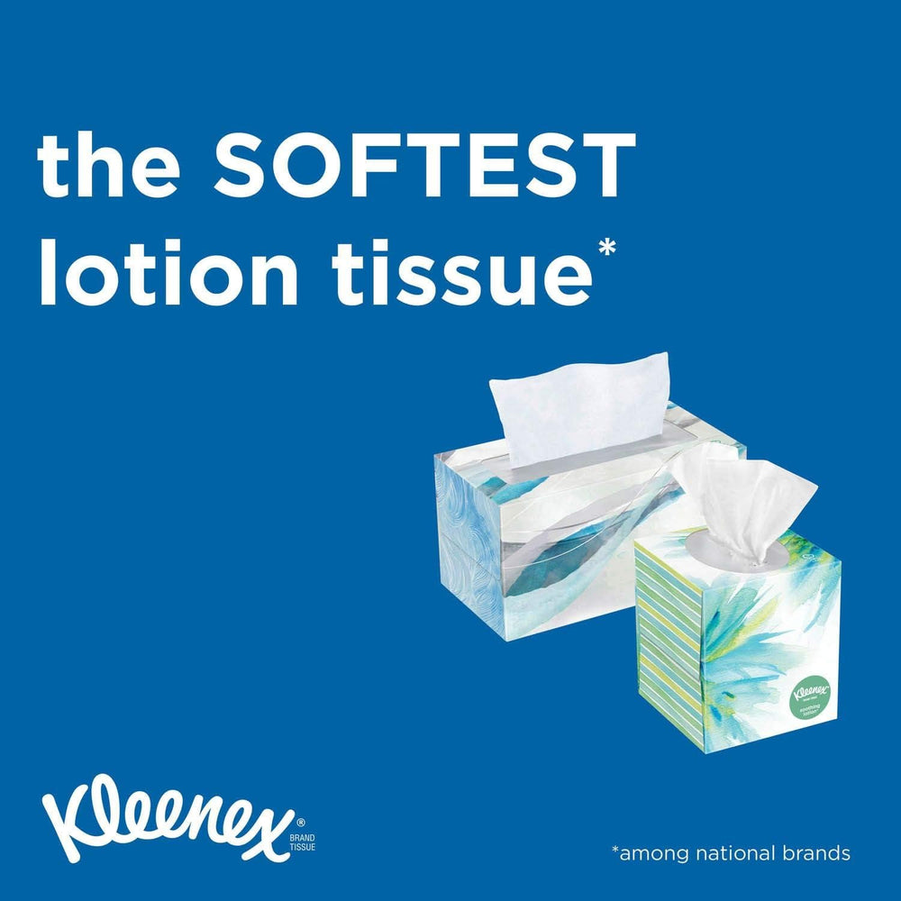 Kleenex Soothing Lotion Facial Tissues with Aloe & Vitamin E, Cube Box, 1...