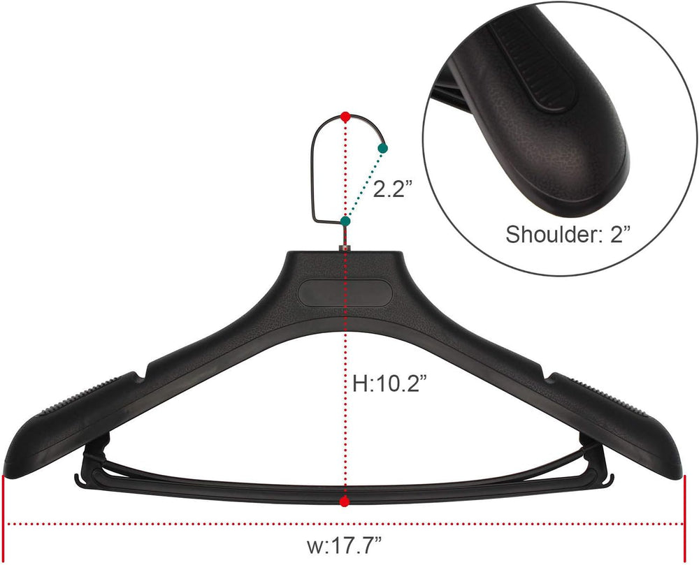 DEDU Suit Hangers for Men 15 Pack, Jacket Hangers Plastic Extra Wide Shoulder...