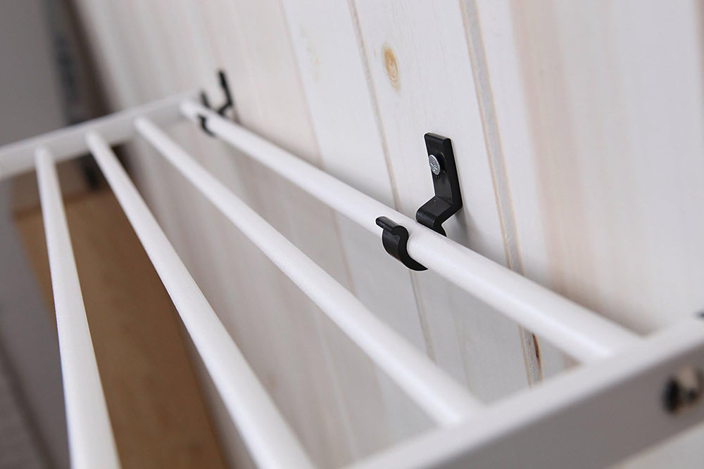 idee Free Standing Leaning Multi-Functional Coat and Shoe Rack, Space-Saving ...
