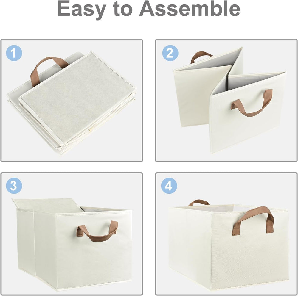 Closet Storage Bins, Fabric Closet Organizers and Storage Basket for Shelves,...