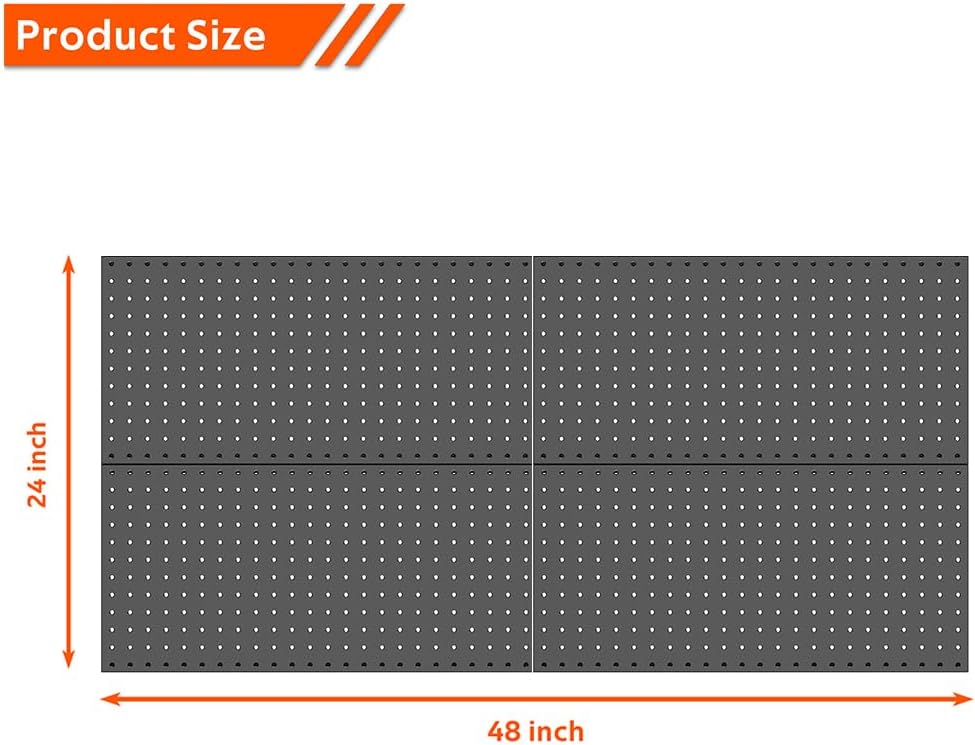 Ultrawall Metal Pegboard Wall Panels, Peg Boards for Garage Tool Storage
