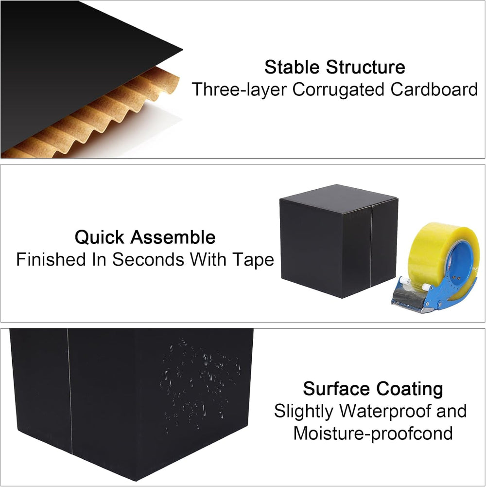 30 Pack 11x6x6 Black Shipping Boxes Medium, Mailer Cardboard Boxes for Shippi...