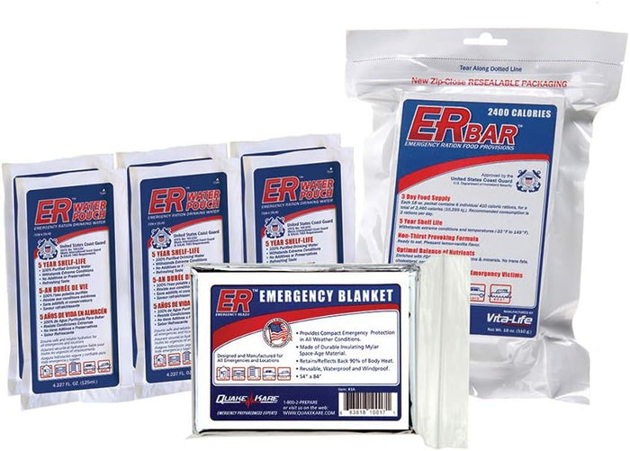 ER Emergency Ready SK1BG 1-Person Basic Bagged Survival Kit
