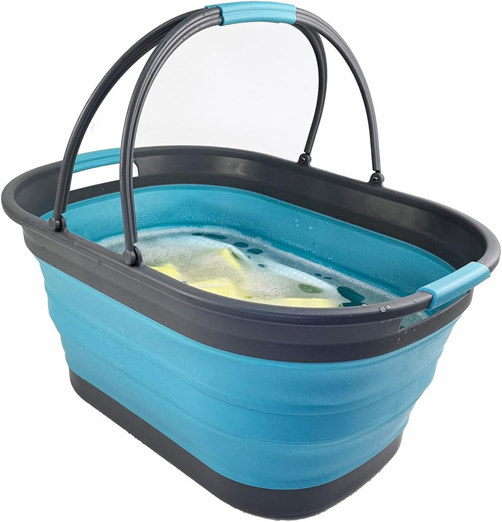 SAMMART 38L (10 Gallons) Collapsible Plastic Laundry Basket - Foldable Storag...