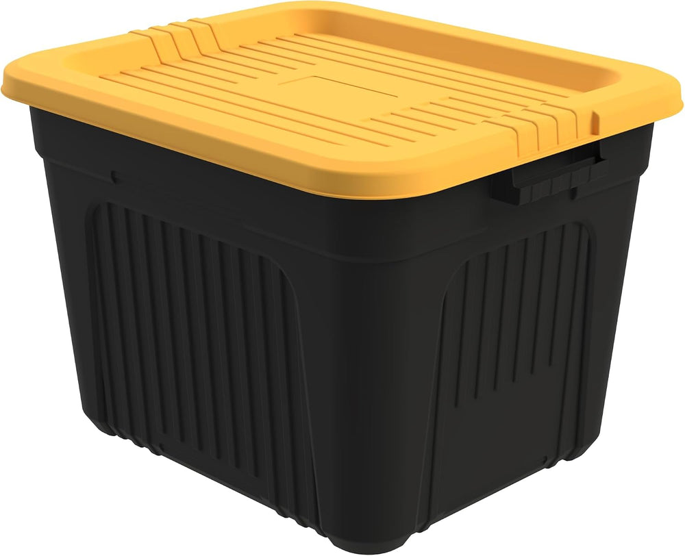 Life Story 20 Gallon Stackable Storage Bin, Versatile Lidded Container, Yellow