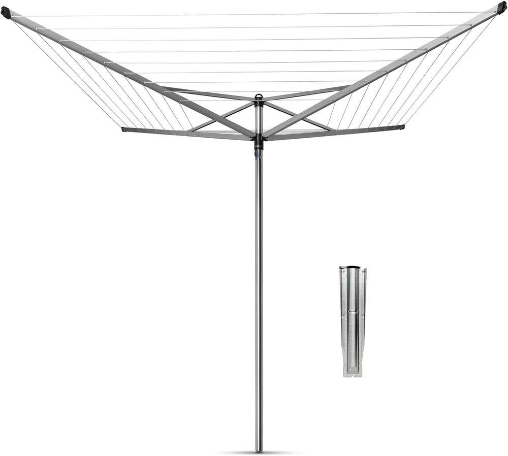 Brabantia Topspinner Outdoor 4 Arm Spinning Clothesline (164 ft/Ø 1.8") ...