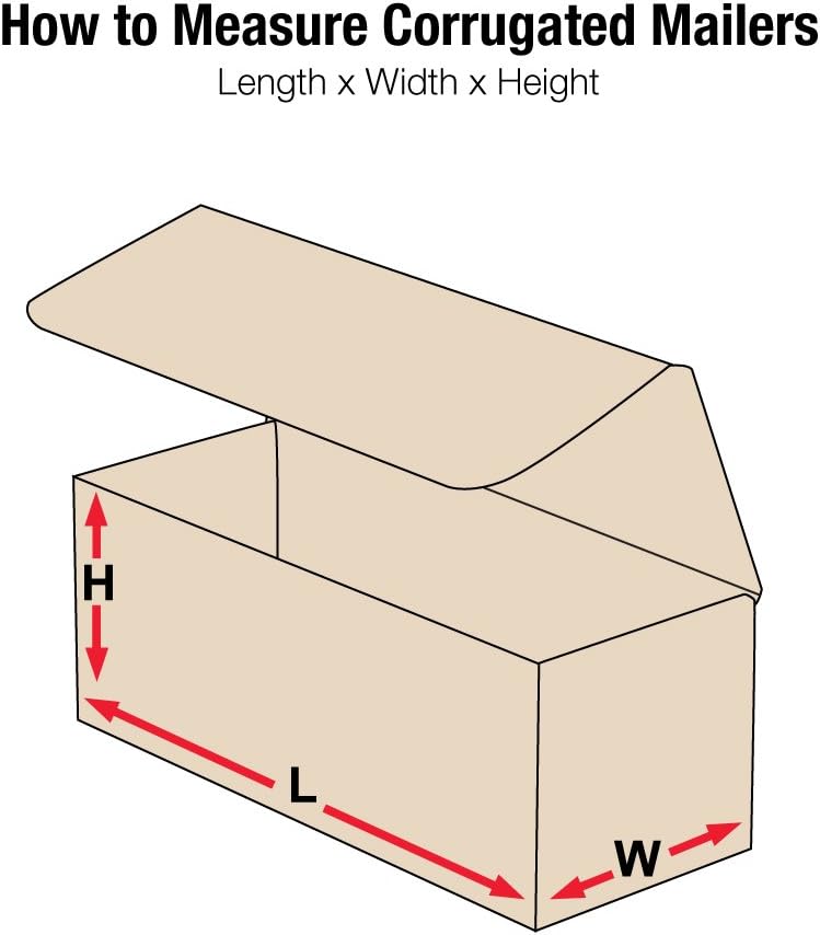 Aviditi Brown Kraft Corrugated Cardboard Mailing Boxes, 13 1/2 x 3 1/2 x 3 1/...