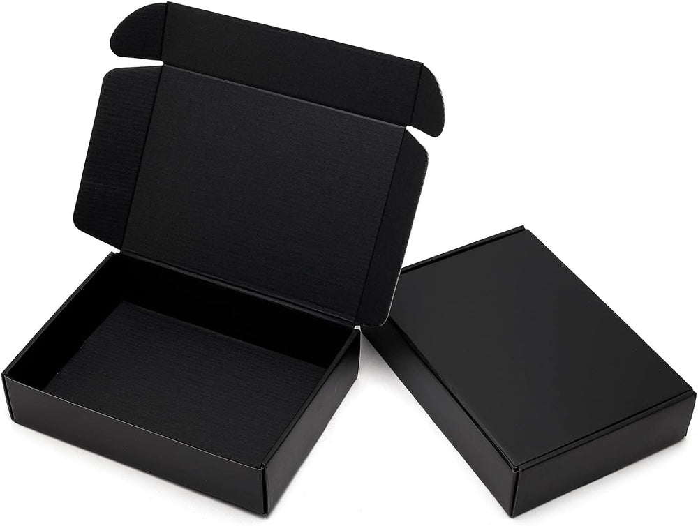 Timirog Black Shipping Boxes 11 1/8 x 8 5/8 x 2" Letter Size 25 Pack - C...