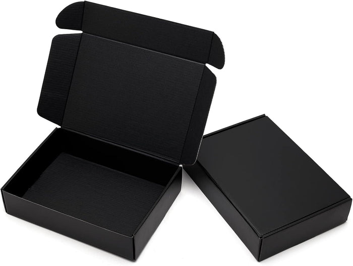 Timirog Black Shipping Boxes 11 1/8 x 8 5/8 x 2" Letter Size 25 Pack - Corrugated Cardboard Mailing Box for Small Business, Literature Mailer Supplies for Packaging Pictures, Books, Clothes, Gifts