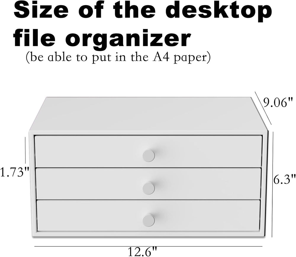 Svartur Desktop Drawers, Metal Desk Organizer with Drawer Storage Organizer f...