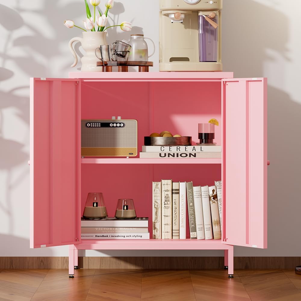 2 Door Metal Accent Storage Cabinet for Home, Living Room,Office Room,Kitchen...
