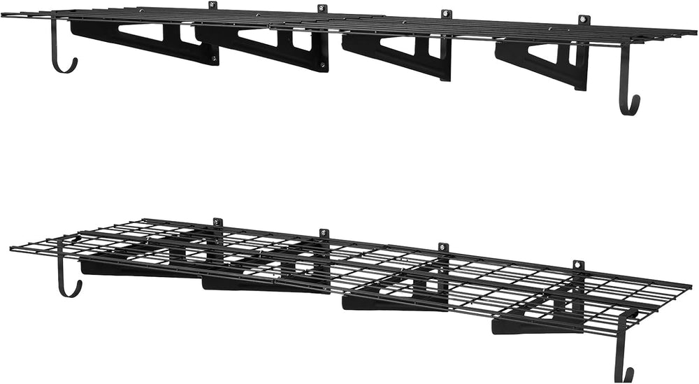 VEVOR 2-Pack Heavy Duty Garage Wall Shelving, 2 x 6 ft Steel Wall Mounted She...
