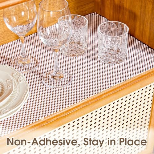 Shelf Liner for Kitchen Cabinets and Drawers, White, 10" x 240"