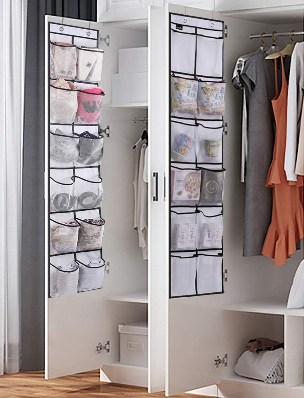 Shoe Hanging Bag Behind Door Non-Woven Storage Hanging Bag 12 Compartment Fin...