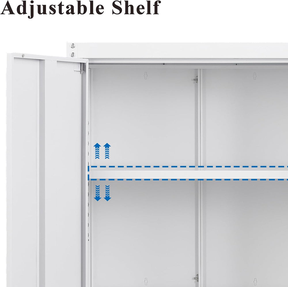 Metal Wall Cabinets, Kitchen Wall Hanging Cabinet, Locking Steel Storage Cabi...