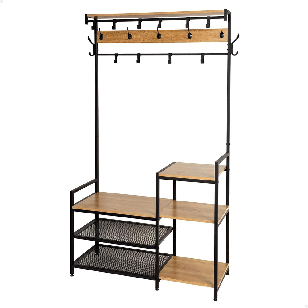 AKTIVE 18429 MAX Home Shoe Rack Entrance and Coat Rack, 17 Hooks and 4 Shelve...