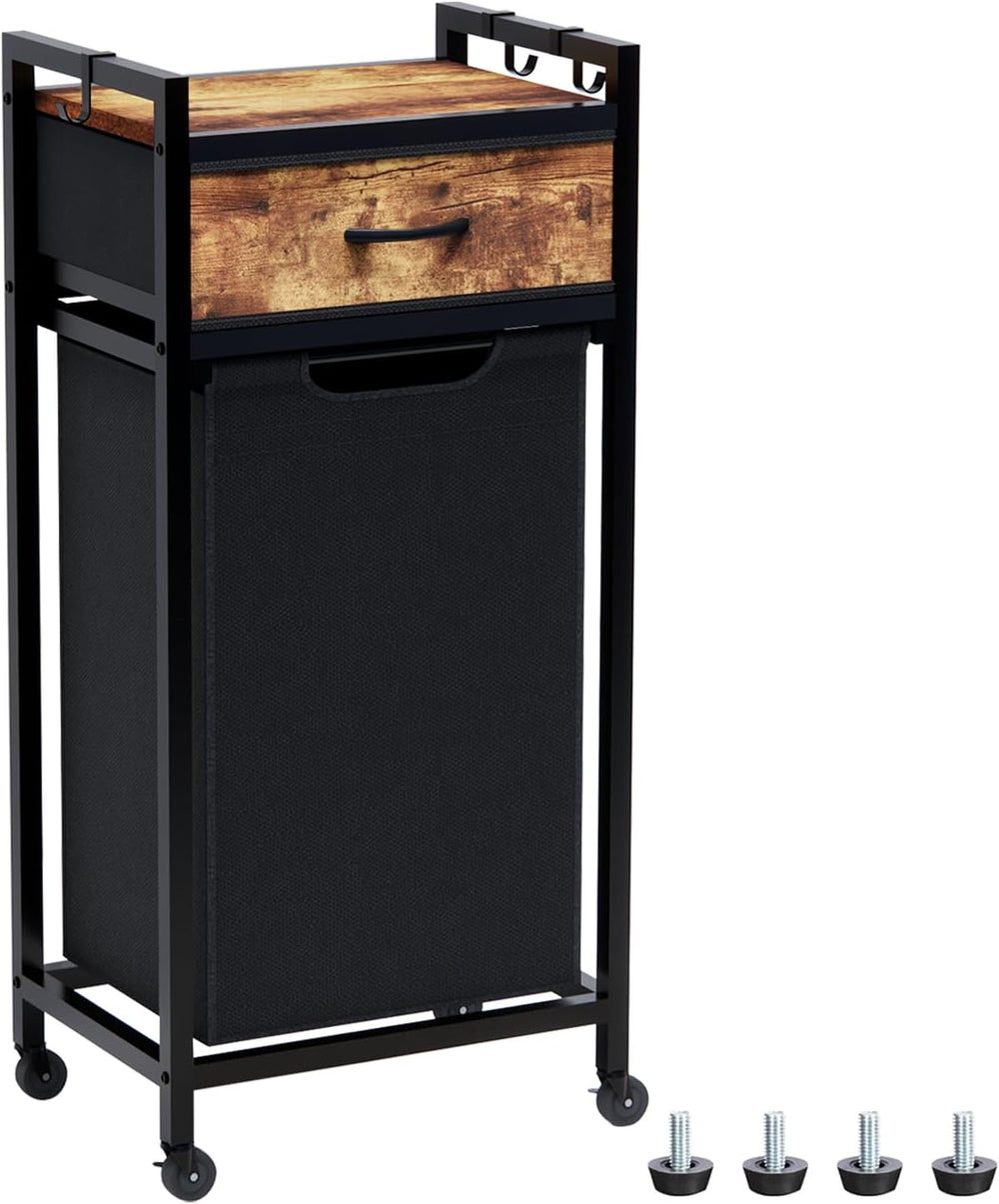 Timberer Laundry Hamper, Laundry Sorter, Rolling Laundry Basket with Drawer, ...
