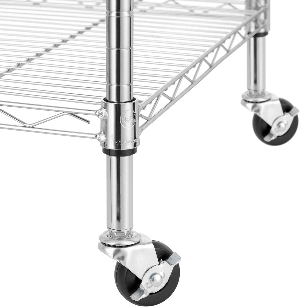 Finnhomy Heavy Duty 6 Tier Wire Shelving Unit with Wheels 18x18x72-inches 6 S...