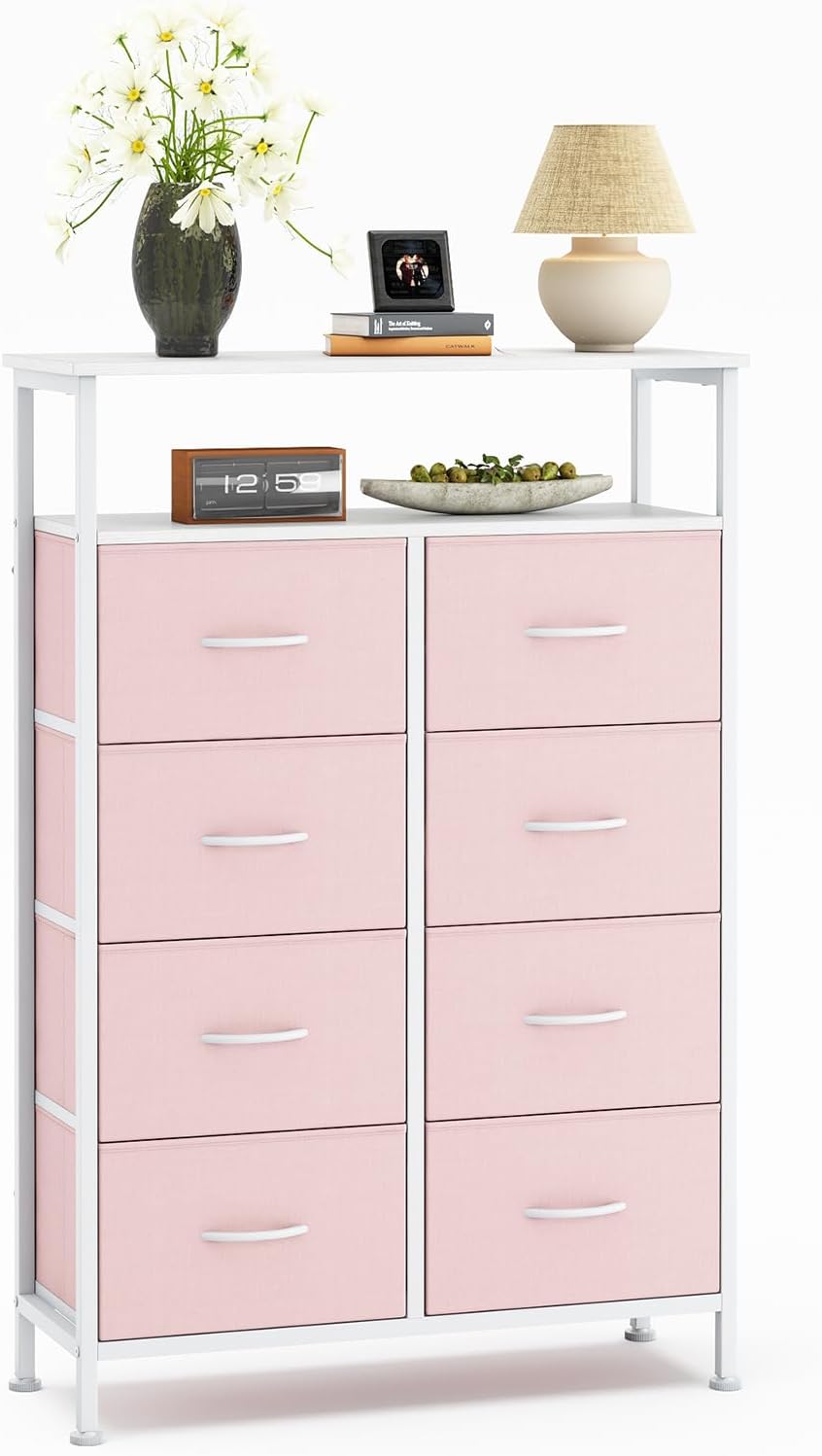 DUMOS Tall 8 Drawer Dresser for Bedroom, Storage Chest of Drawers Cabinet