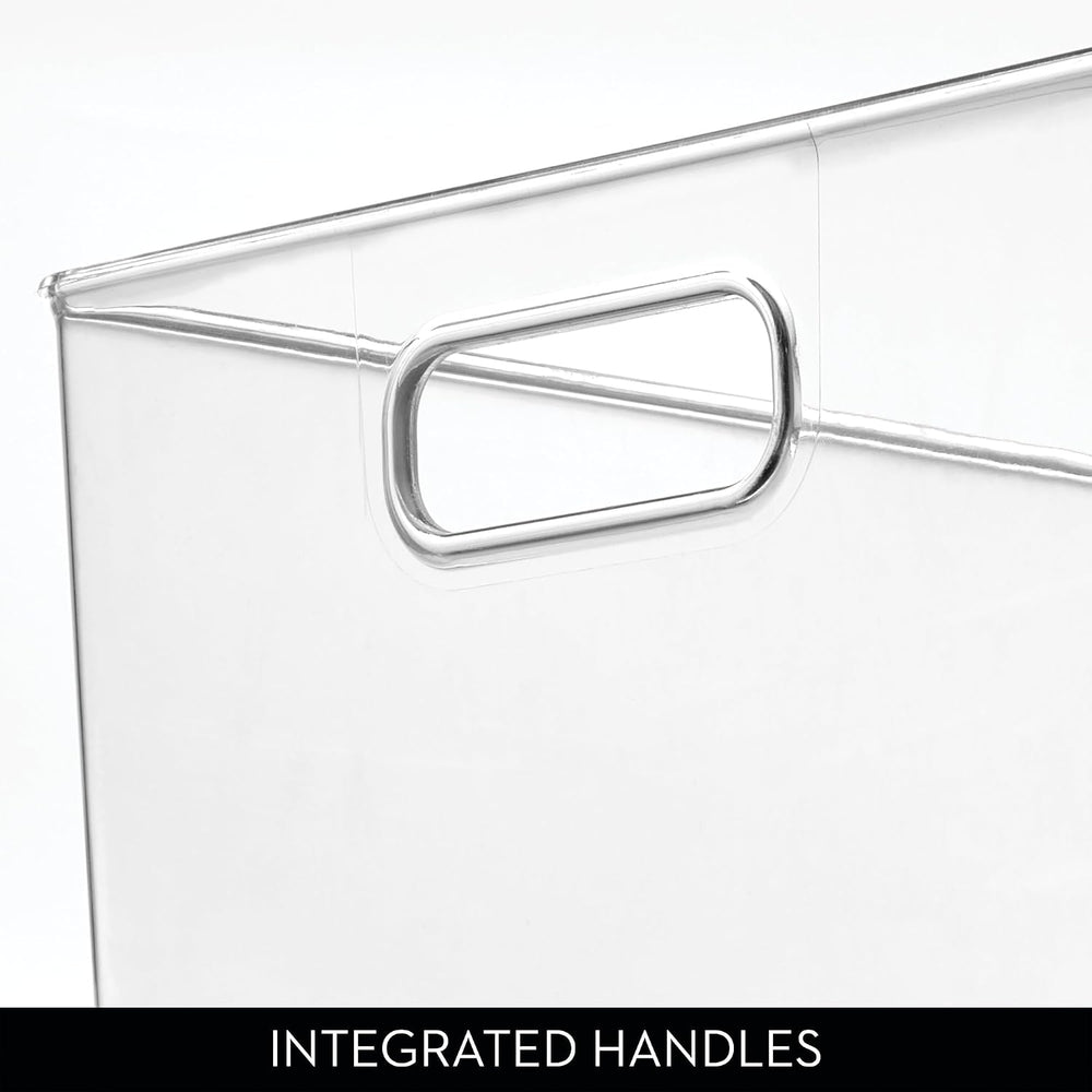 iDesign Storage Bin with Handles, Set of 2, Clear